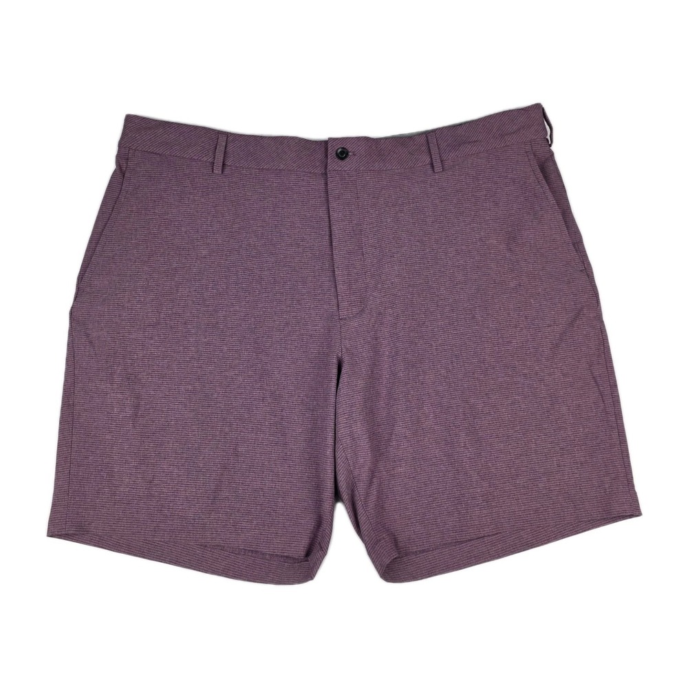 Walter Hagen 11 High Performance Golf Shorts Mens 42 Grip Waist Purple Stripe
